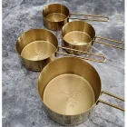 4 Adet Büyük Boy Paslanmaz Çelik Ölçü Kaşığı Seti Ölçü Kabı 60ml 80ml 125ml 250ml
