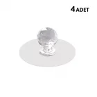 4 Adet Çok Amaçlı Yapışkan Kristal Tutacak Kulp