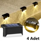 4 Adet Köşebent Merdiven Veranda Solar Led Lamba