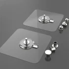 4 Adet Vidalı Yapışkanlı Çok Amaçlı Şeffaf Askı