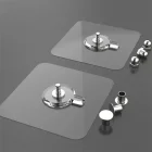 4 Adet Vidalı Yapışkanlı Çok Amaçlı Şeffaf Askı