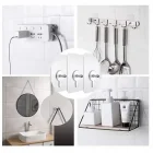 4 Adet Vidalı Yapışkanlı Çok Amaçlı Şeffaf Askı