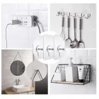 4 Adet Vidalı Yapışkanlı Çok Amaçlı Şeffaf Askı