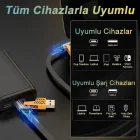 4in1 Pd 65 Watt Type-c/27 Watt Halat Örgü Kırılmaz Uç 1 Metre Hızlı Şarj Ve Data Kablosu