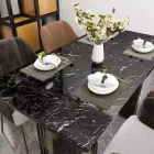 5 Mt Mermer Desenli Yapışkanlı Folyo Siyah