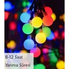 50 Led 7 Mt Solar Renkli Led Işık Güneş Enerjili