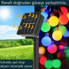 50 Led 7 Mt Solar Renkli Led Işık Güneş Enerjili