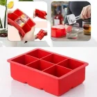 6 Bölmeli Büyük Boy Silikon Buz Kalıbı