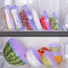 6 Lı Esnek Silikon Streç Kapak Seti