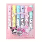 6 Lı Fosforlu Kalem Seti Sanrio Karakterleri Kuromi Hello Kitty