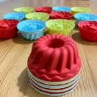 6 Lı Mini Silikon Göbekli Muffin Kek Kalıbı