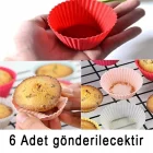 6 Lı Mini Silikon Muffin Kek Kalıbı