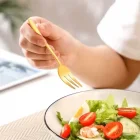 6 Lı Parlak Gold Tatlı Çatalı Seti