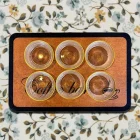 6 Lı Sigma Altın Yaldız Cam Kase Çerezlik Sosluk