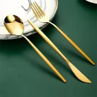 6 Parça Parlak Gold Çatal Kaşık Bıçak Seti