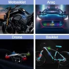 7 Renk Çakarlı Bisiklet Motosiklet Drone Işığı