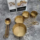 8 Adet Paslanmaz Çelik Ölçü Kaşığı Seti Ölçü Kabı 1.25ml 2.5ml 5ml 15ml 60ml 80ml 125ml 250ml