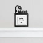 Ahşap Dekoratif Priz Kenarı Süsü Banyo