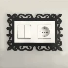 Ahşap Dekoratif Priz Kenarı Süsü Motifli Çiftli