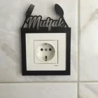 Ahşap Dekoratif Priz Kenarı Süsü Mutfak