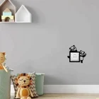 Ahşap Dekoratif Priz Kenarı Süsü Pandalı