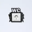 Ahşap Dekoratif Priz Kenarı Süsü Wc