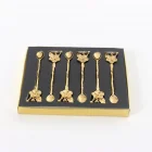 Altın Çiçek 6 Lı Çay Kaşığı Gold