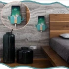 Askılı Duvara Yapışan Telefon Kumanda Tutucu