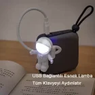 Astronot Lamba Led Usb Gece Lambası Klavye Kitap Okuma Işığı