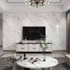 Beyaz Mermer Desenli Alüminyum Duvar Köpük Sticker 30 X 30 Cm