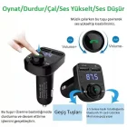 Car X8 Bluetooth Transmitter Fm Radyo Araç Kiti