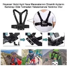 Cep Telefonu Ve Aksiyon Kamerası Uyumlu Vlog Video Çekim Göğüs Kemeri