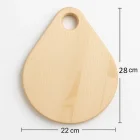 Damla Ahşap Kesme Tahtası Ahşap Sunumluk 28 Cm X 22 Cm