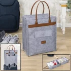 Derili Bavul İçi Ve Üstü Seyehat Çantası Gri