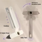 Döner Başlıklı Köşe Temizlik Fırçası V Uçlu