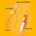 Elastik Asılabilir Yapışkanlı Kedi Oyun Oltası