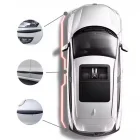 Esnek Araba Tampon Koruyucu Karbon Desenli Siyah