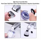 Filtreli 3 Fonksiyonlu 360 Derece Döner Musluk Başlığı