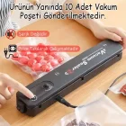 Gıda Paketleme Vakum Makinesi Ve 10 Adet Vakum Poşeti Torbası