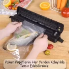 Gıda Paketleme Vakum Makinesi Ve 10 Adet Vakum Poşeti Torbası