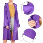 Kalın Yağmurluk Kapşonlu Çıtçıtlı Dayanıklı Mor