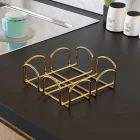 Kare Metal Peçetelik Gold