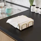 Kare Metal Peçetelik Gold