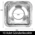 Kare Ocak Üstü Yağ Koruyucu Alüminyum Levha 10lu
