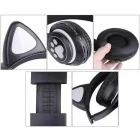 Kedi Kulağı Işıklı Bluetooth Oyuncu Kulaklık Siyah