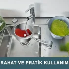 Kuğu Tasarımlı Paslanmaz Çelik Lavabo Drenaj Sepeti Süngerlik
