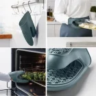 Lüks Silikon Fırın Eldiveni Kalın Malzeme