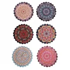 Mandala Desenli Bardak Altlığı 6 Adet