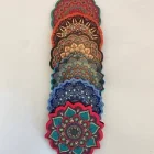Mandala Desenli Bardak Altlığı 6 Adet