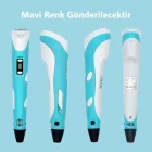Mavi 3d Pen Üç Boyutlu Yazıcı Kalem Printer